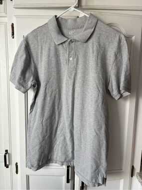 GAP Men's Polo Shirt - Heather Gray